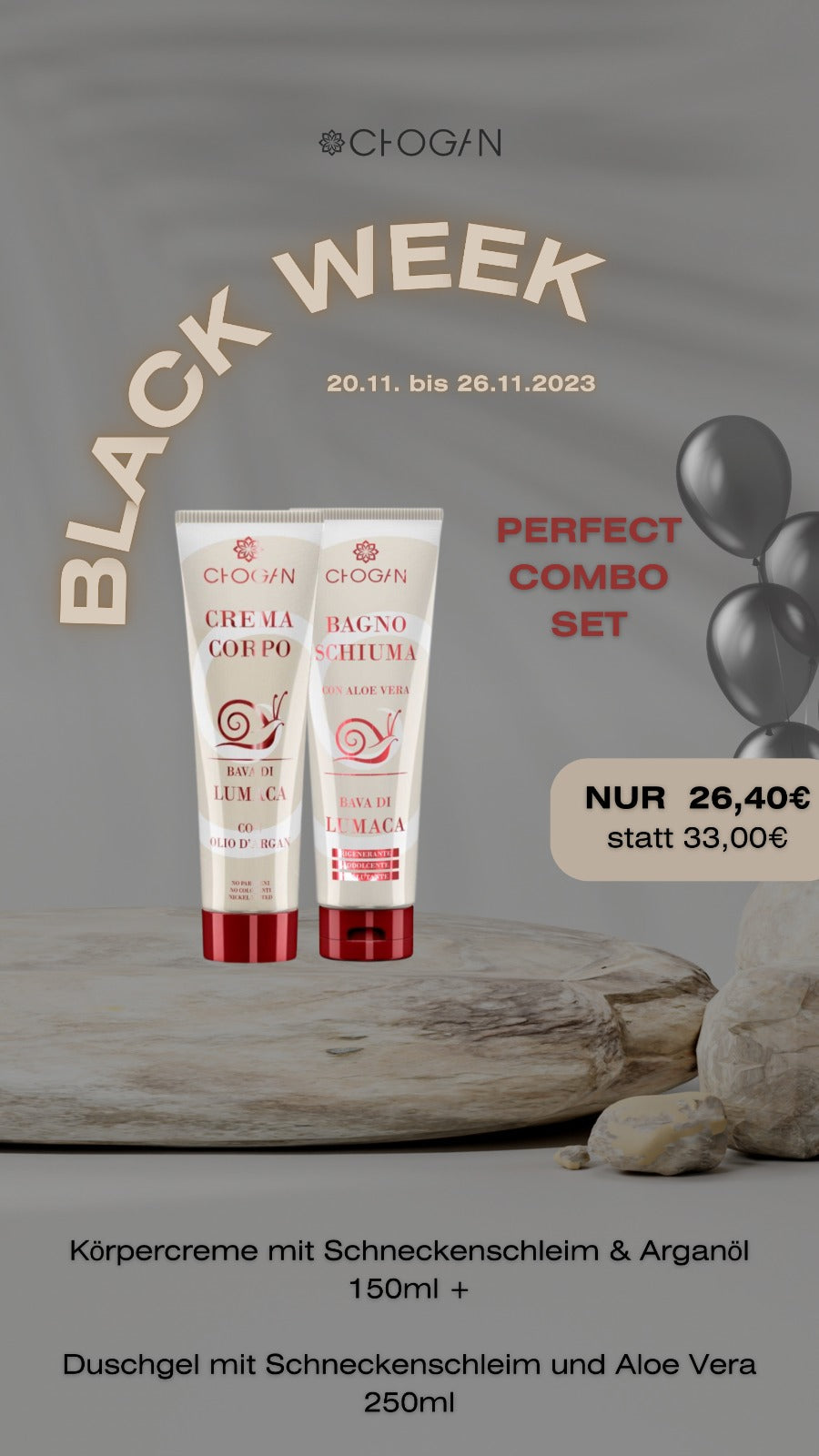 Schneckenschleim shower gel + body cream