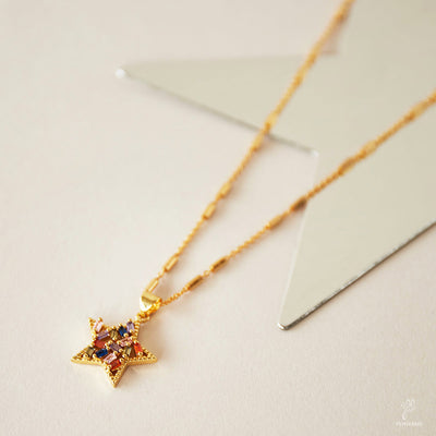 Necklace "Zirkonia Stern"